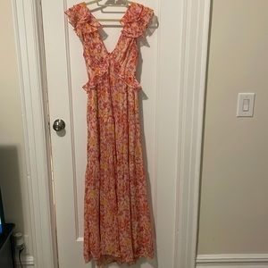 AQUA Pink Maxi Dress